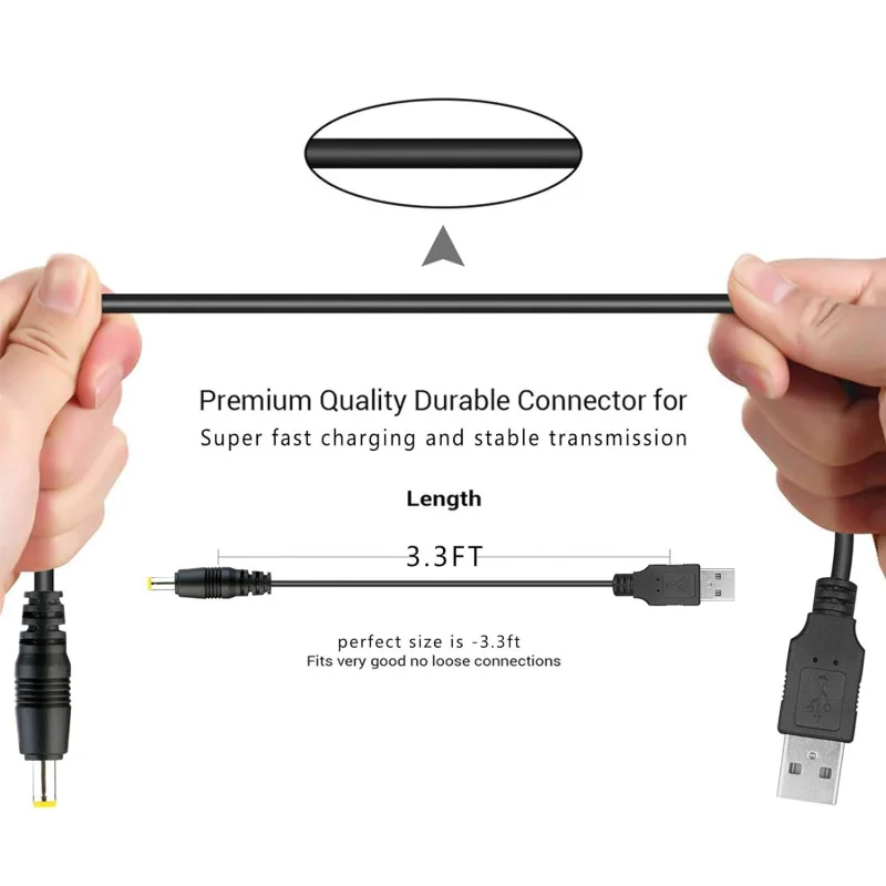 PSP charger cable, USB charging PSP Playstation Portable power cord for 1000 2000 3000 series