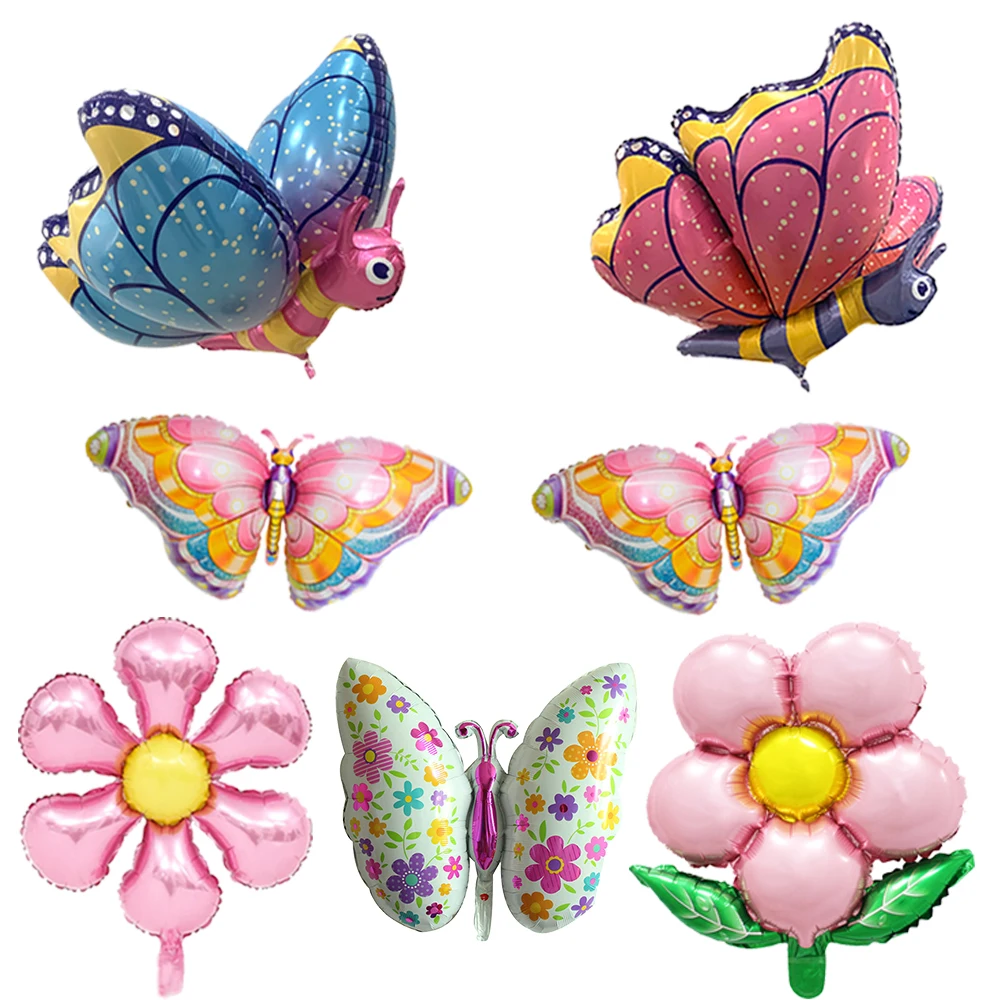 

60cm Insect Cartoon Butterfly Aluminum Foil Balloon Outdoor Activities Kid Toy Photo Props Birthday Party Decoration kids gift