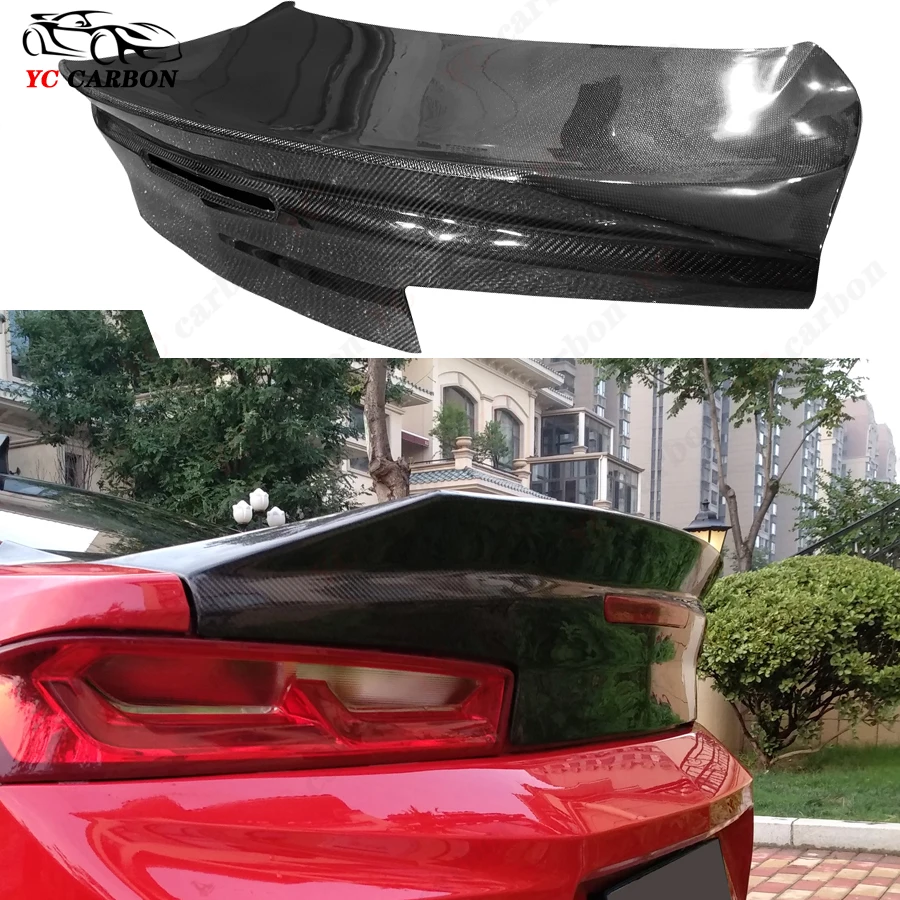 

For Chevrolet Camaro 2016-2019 Carbon fiber trunk lid the trunk lid encloses the upper lid behind the trunk lid