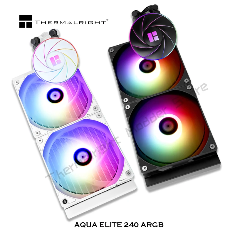 

Thermalright ЦП AIO водяное охлаждение AQUA ELITE Черный белый 240 ARGB Поддержка всех платформ LGA 1200 1700 AM4