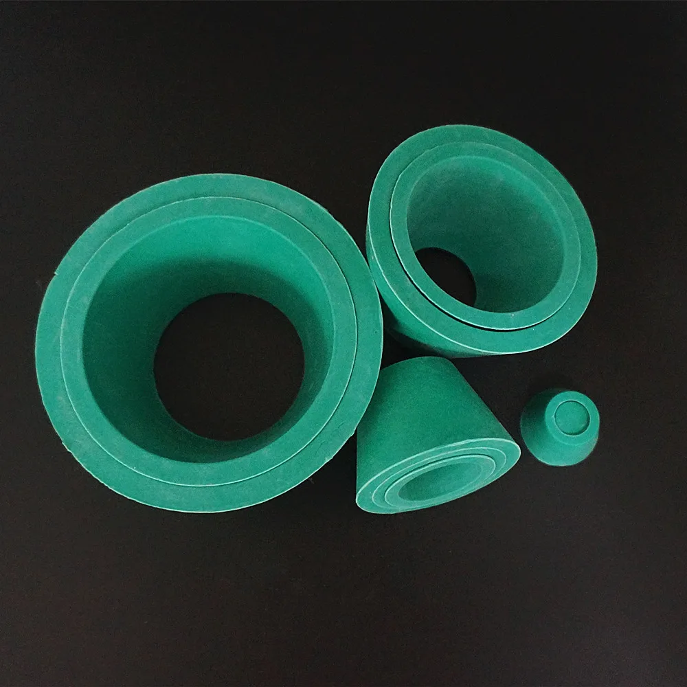 8*1pcs/set rubber green Buchner funnel holder, filter sealing plug filter bottle funnel supporting rubber cushion cover plug