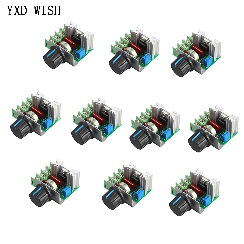 Regulador de Tensão Scr Dimmer Dimmer Controlador de Velocidade do Motor Termostato Módulo Volt Eletrônico ac 220v 2000w 25a 10 Pcs