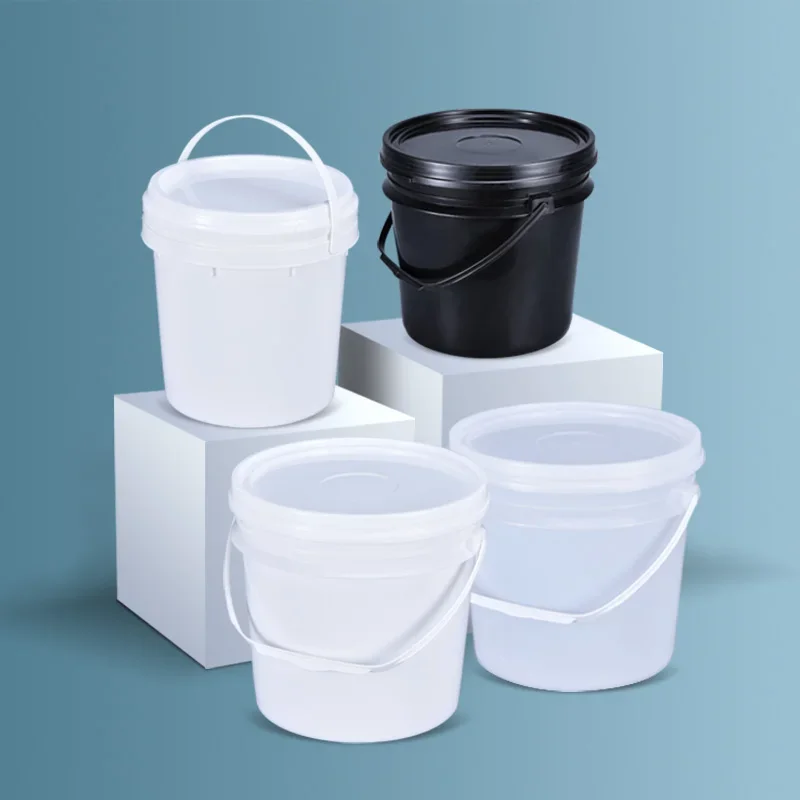 2.5L Food Grade Plastic Bucket with Lid and Handle Leakproof Storage Container for Liquid Oil Honey BPA Free Baby Food Storage