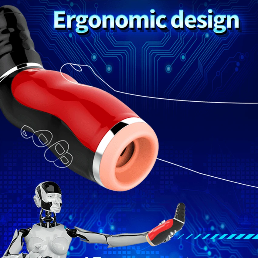 Masturbatore maschile automatico MLSice con tazza per gola profonda, clip per sesso orale, giocattoli per uomini_voghion.com
