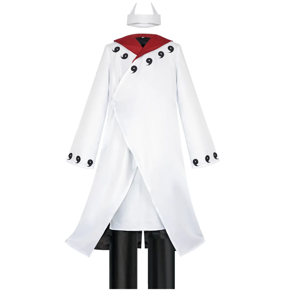 Naruto Uchiha Madara White Coat Cosplay Costume for Men (Unofficial)