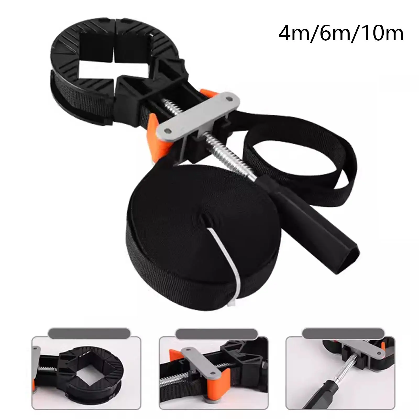 90 Degree Band Clamp Wear Resistant Practical Frame Clamping Strap Holder for Woodworkings DIY Chests of Drawers Picture Frames 90 Degree Band Clamp Wear Resistant Practical Frame Clamping Strap Holder for Woodworkings DIY Chests of Drawers Picture Frames