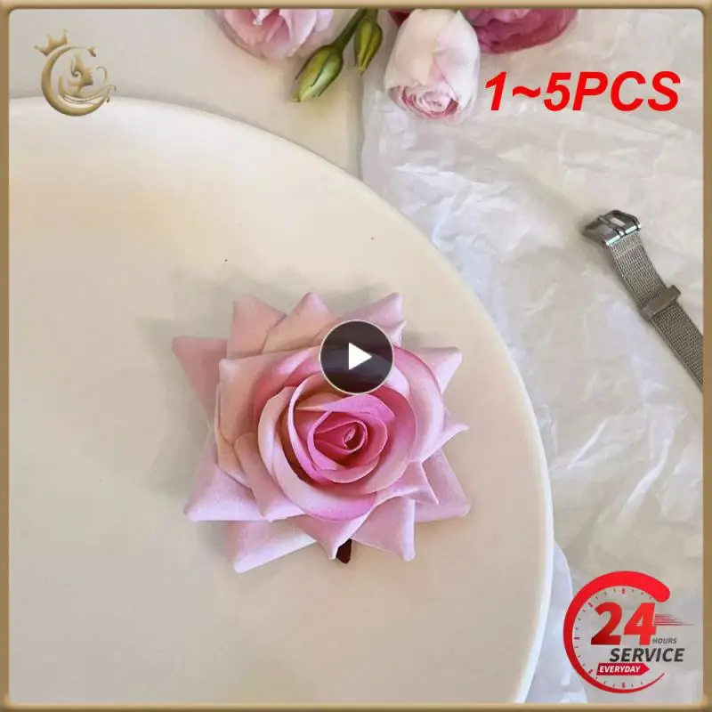 

1~5PCS Rose Hairpin Durable Charming No Hair Clipping Lovely Fit Exquisite Duckbill Clip Not Easily Deformed Perfect