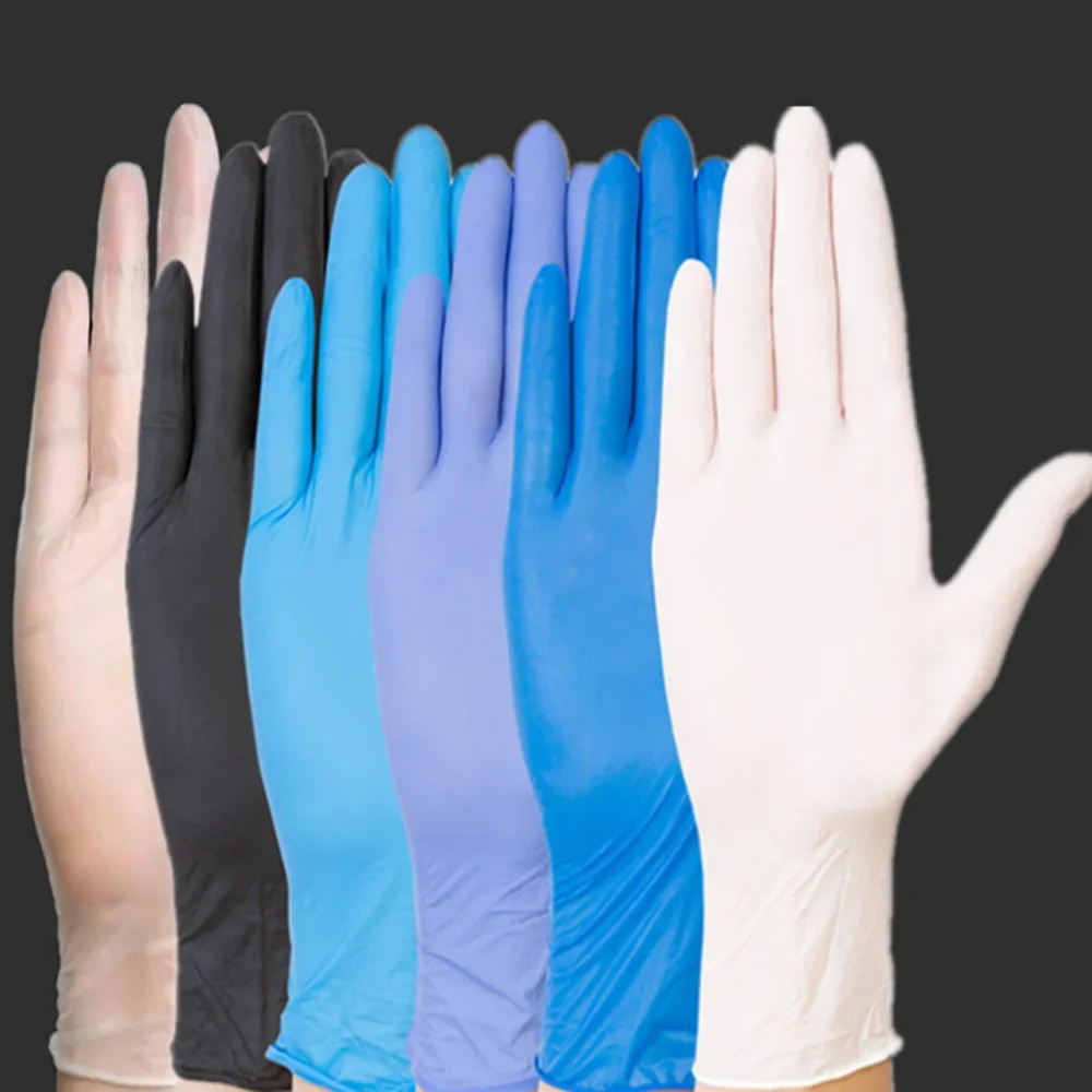 Disposable PVC Latex Nitrile Rubber Gloves Kitchen Dishwashing Home Work Waterproof Left And Right Hand Universal Gloves