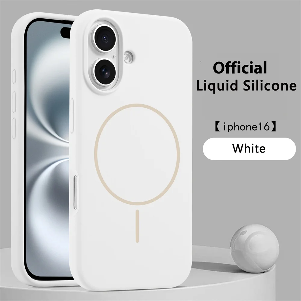Premium Liquid Silicone Magnetic Wireless Charging Shockproof Case Cover