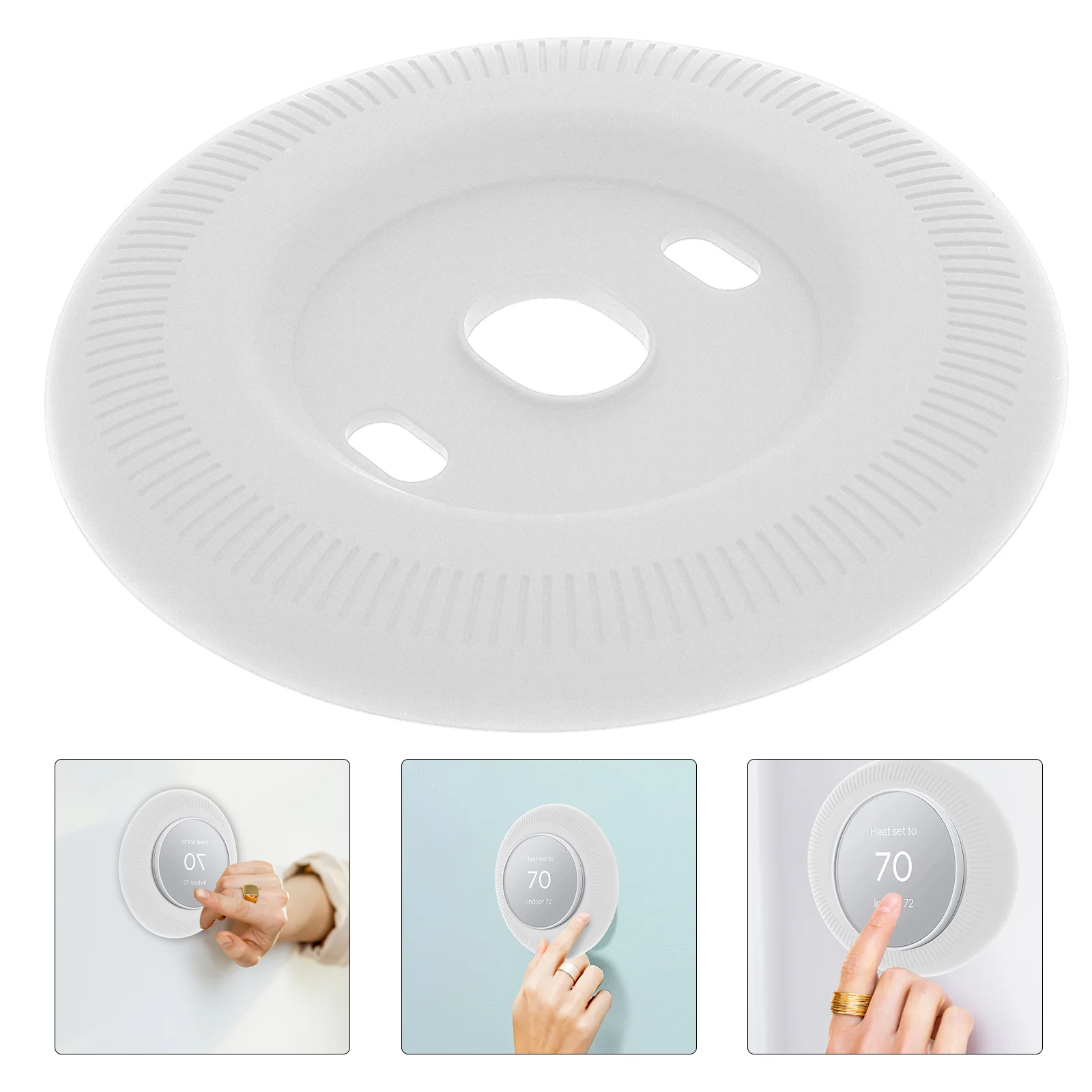 

Thermostat Cover Round Wall Plate for Easy Installation Accessory Wall-mounted Silica Gel Supply