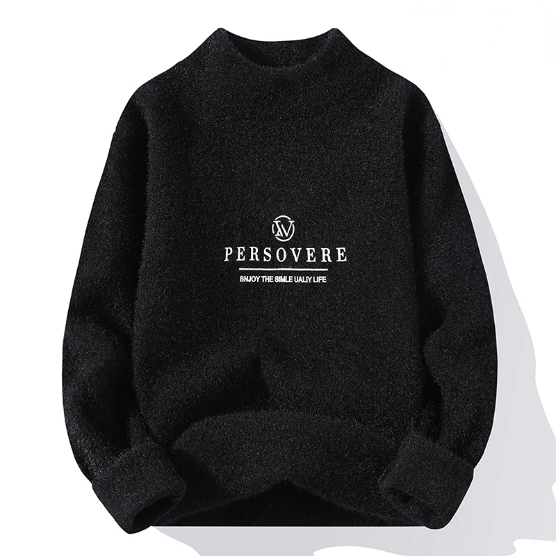 

Высококачественный Зимний новый теплый Молодежный вязаный свитер с длинными рукавами Повседневные Удобные топы с высоким воротником для покупок