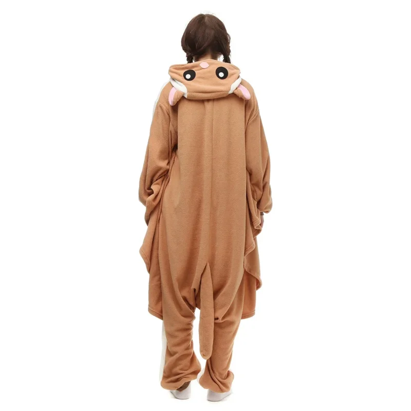 New Animal Adult Kigurumi Flying Squirrel Onesies Party Halloween Mouse Pajamas Cosplay Chipmuck Costumes Sleepwear Jum *o*