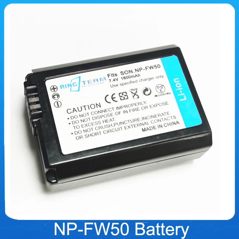 Batteria Ricaricabile Di Np-Fw50 Per Le Macchine Fotografiche Di Dsc-Rx10Ilce-Qx1 Dell'Alfa A3000 A3500 A5000 A6000 7 7R 7S 7Ii A7 A7R A7Zv-E10S Di So