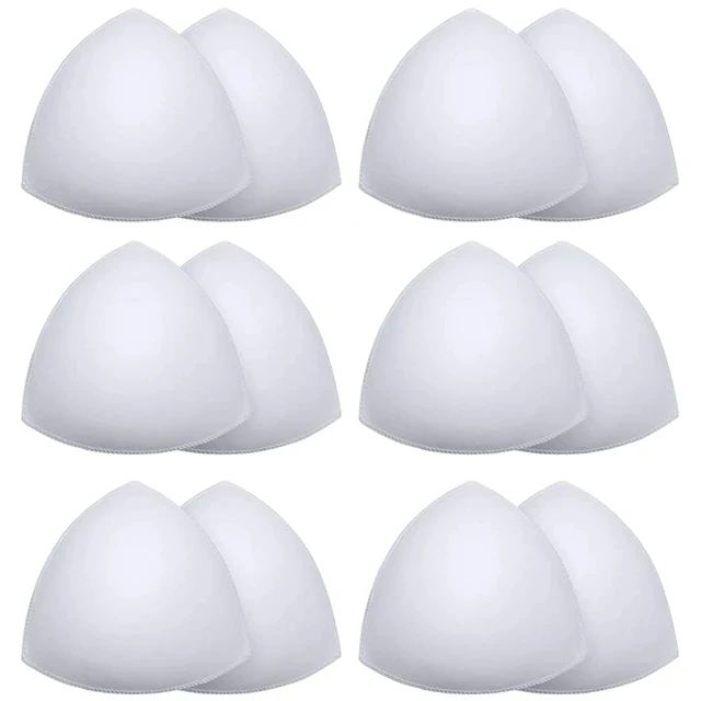 2/12pcs Bra Pads Soft Sponge Womens Triangle Bra Pad Sports Bikini Pads Yoga Bra Swimsuit Bralettes Nursing Inserts Enhancer Pad