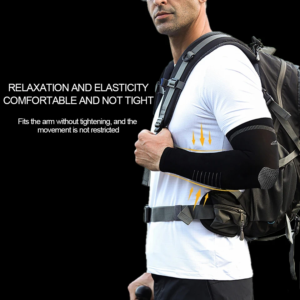 1 Pair Outdoor Sunscreen Sleeves Sports Ice Silk Anti-UV Breathable Fishing Bike Hiking Climbing Running Arm Guard Men Women Sun Protection Arm Sleeves Arm Sleeves Cooling Arm Sleeves