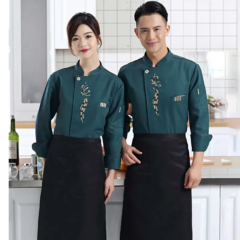 

Kitchen Service Hotel Coat Restaurant Shop Cook Clothes Work Chef Apron Food Baking Wear Women Uniform Men Sushi
