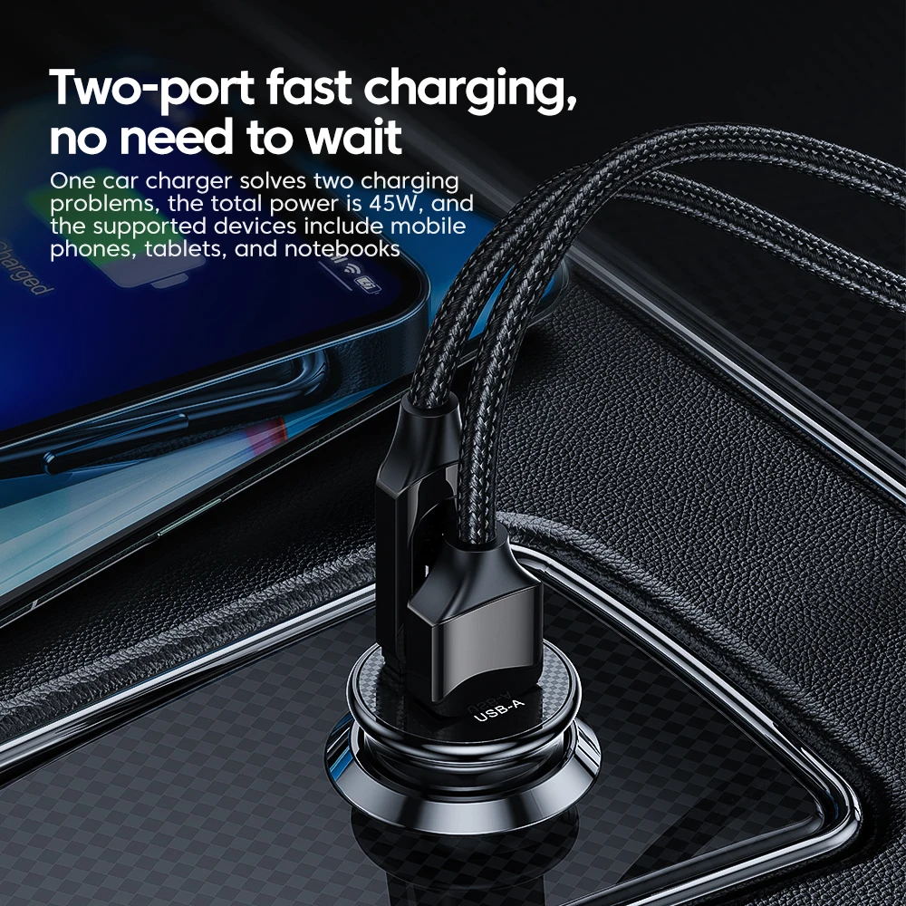 Phone Charger Car Charger Car Phone Charger Toocki USB C Car Charger QC4.0 45W