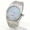 40MM Arabic Blue Dial Mens Watch Automatic Sapphire Wristwatch NH35 Movement Date Steel Strap Waterproof Automatic Watch Men 3
