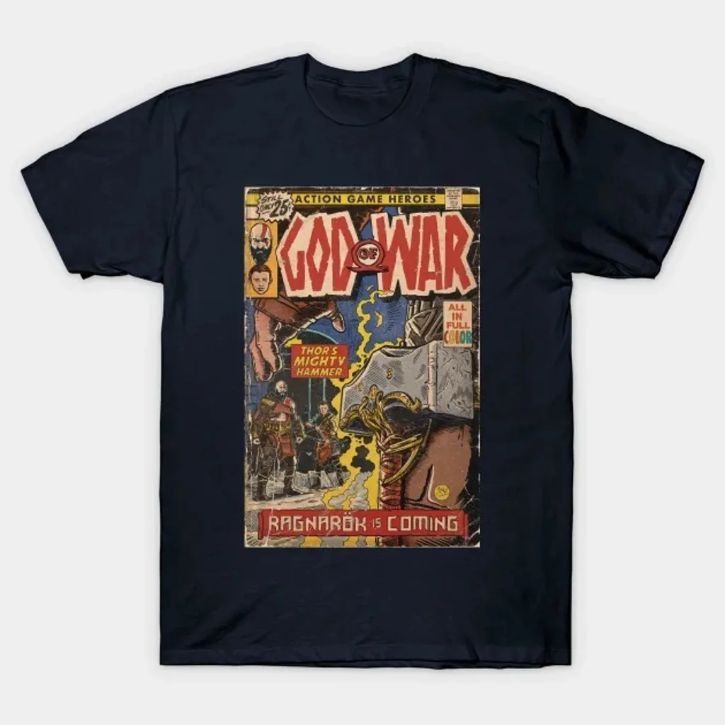 T-Shirt God Of War Ragnarook Comic Book Cover Fan Art