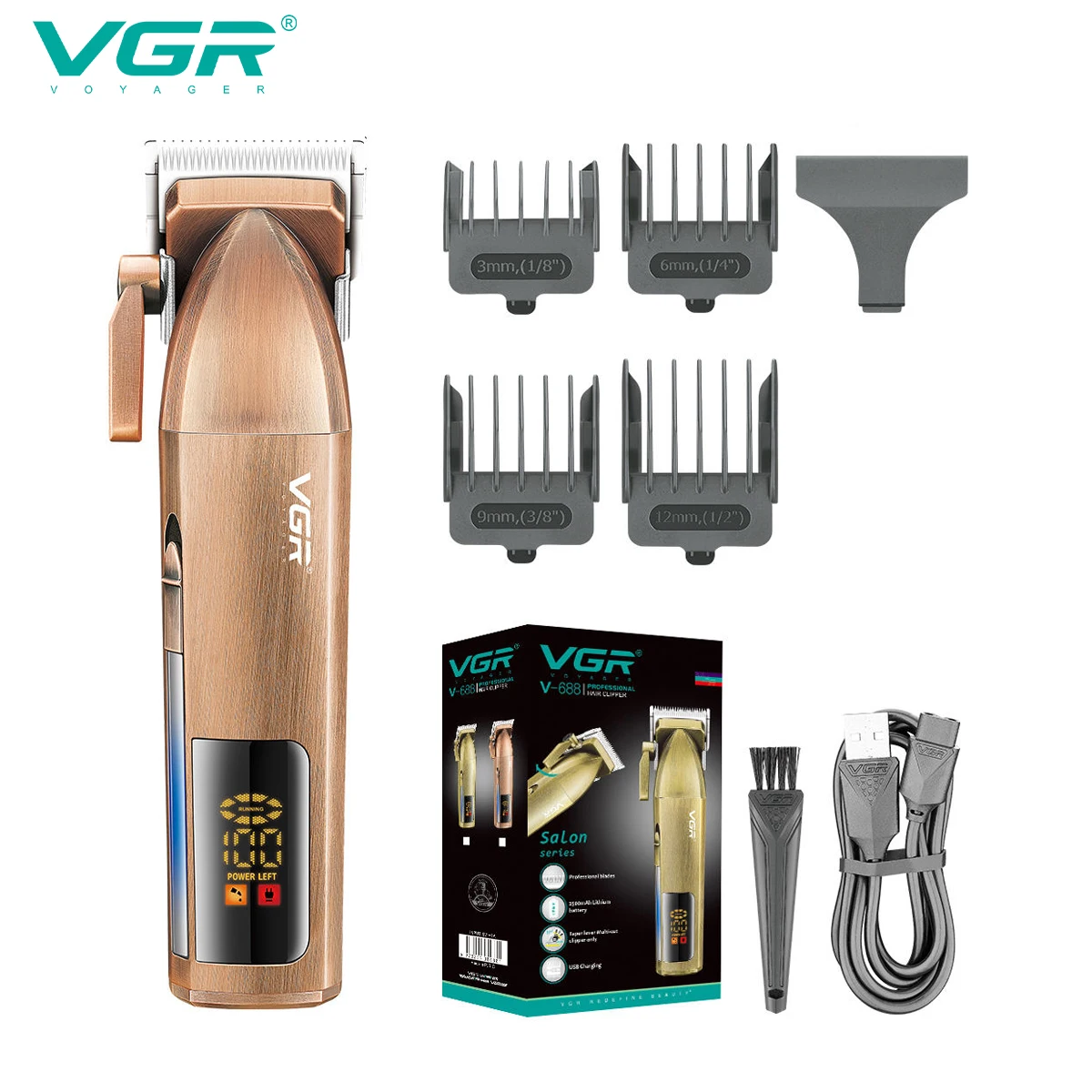 VGR V-688 آلة قص الشعر القوية الجديدة المهنية القا...