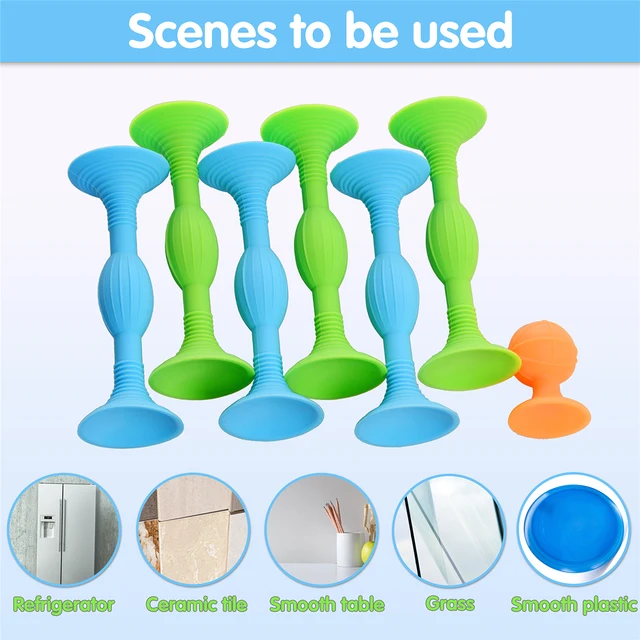 Pop Sucker Jeu de fléchettes en silicone, jouet à ventouse en silicone,  marqueur cible et jeux de fléchettes compétitifs, jouet anti-stress pour