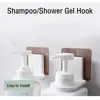 1PC Bathroom Shampoo Holder Shower Gel Hook Wall Mounted Hook Storage Self Adhesive Soap Bottle Hanging Hook Holder 1