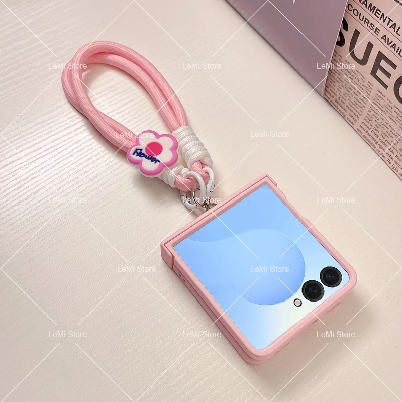 Floral Hand Strap Hinge Phone Case