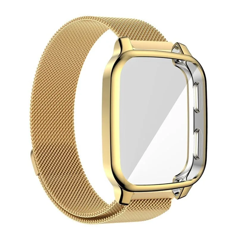 Enhanced Title: Premium 2-in-1 Protective Case and Milanese Loop Bracelet