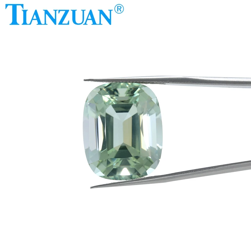 27.35ct Cushion Shape Natural Green Quartz Light Green Color Loose Gem Stone with GTC Certificate