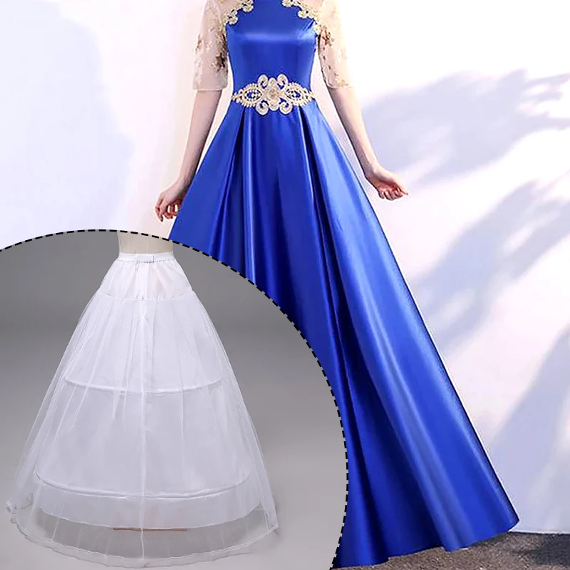 Wedding Gown Petticoat Big Hoop Crinoline Women Bridal Dress Underskirt Ruffle Loops Skirt A-line Vintage Banquet Party Cosplay