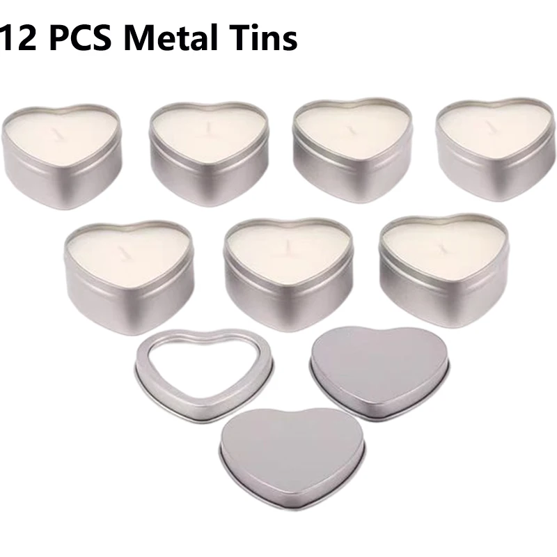 Boîtes Bougies Métal Boîtes Métalliques BOFRHME - Lot De 8 - Pour Bougies, Rangement, Cadeaux Boîtes épices Bonbons