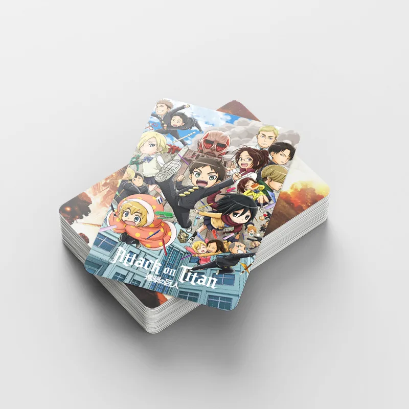 Anime Haikyuu Lomo Card Postcard Toy Demon Slayer Genshin Impact Collection Cards With Stickers Birthday Gift