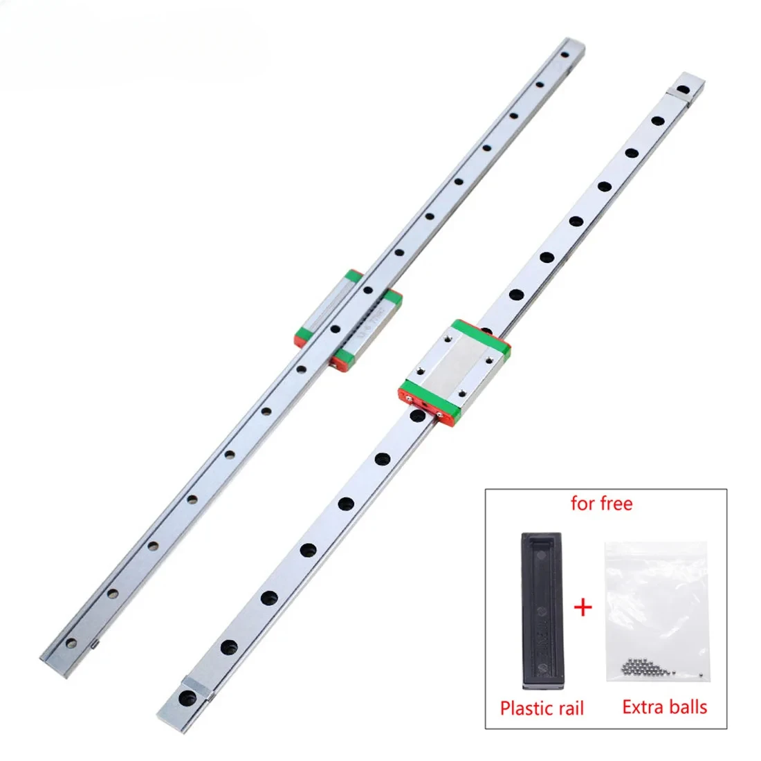 MGN9สไลด์ MGN12 400 500 600มม. ความแม่นยำสูงคู่มือ MGN12เชิงเส้น1ชิ้น + MGN12H บล็อค440C สแตนเลสซัส 1