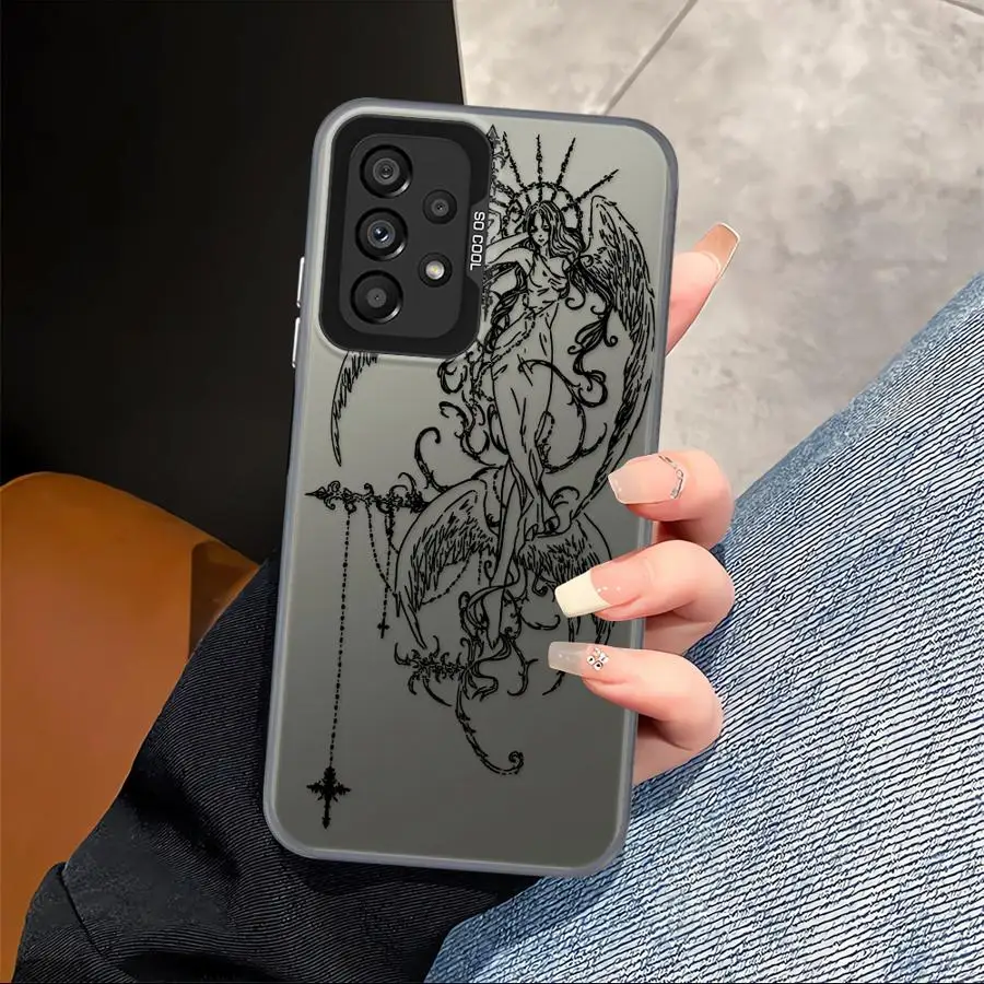 Gothic Style Angel Cross Phone Cover Case