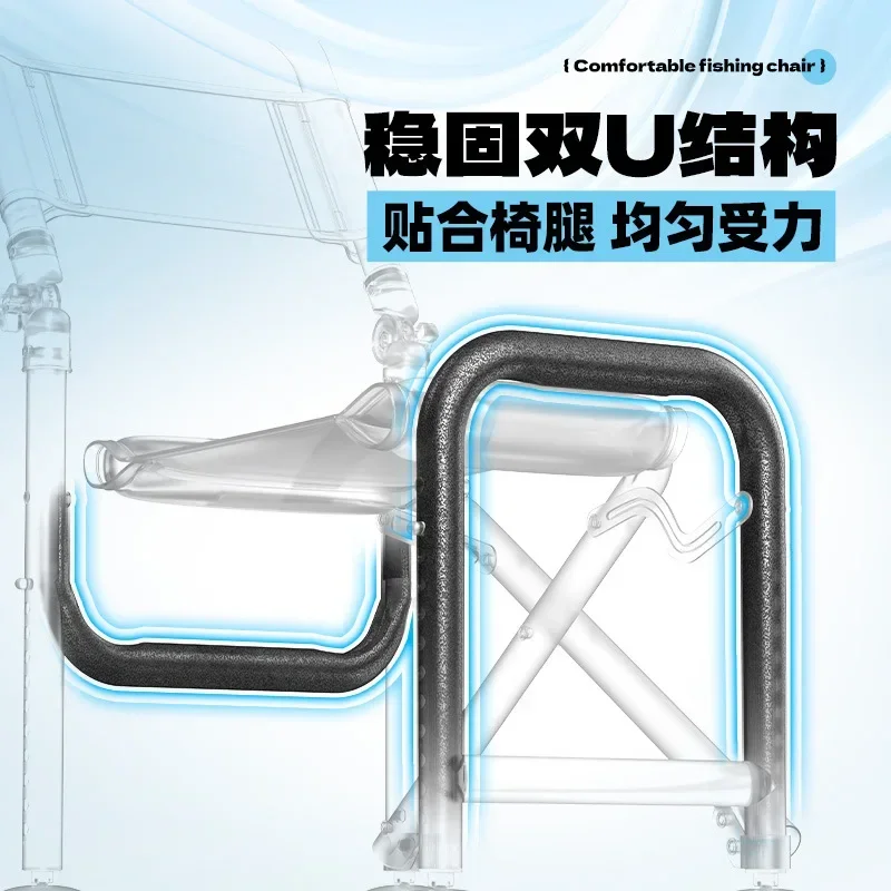 New Reclining Fishing Chair 낚시의자 Folding Portable Wild Fishing Chair Multi-functional Stool Seat Стул Для Рыбалки