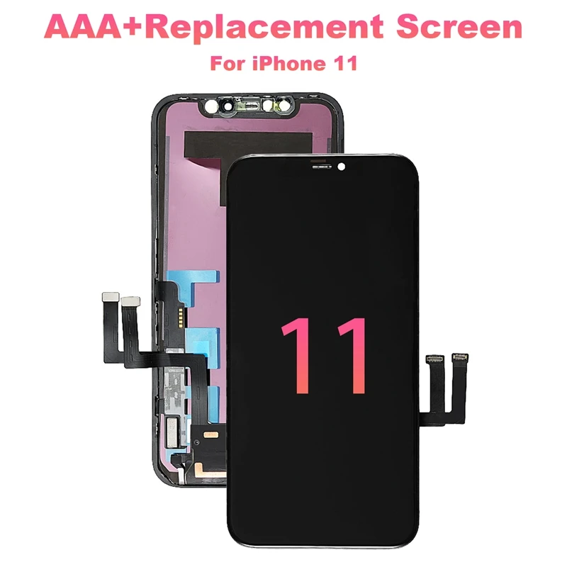 

ЖК-экран для Iphone 11, ЖК-дисплей, сенсорный экран, дигитайзер в сборе, без битых пикселей