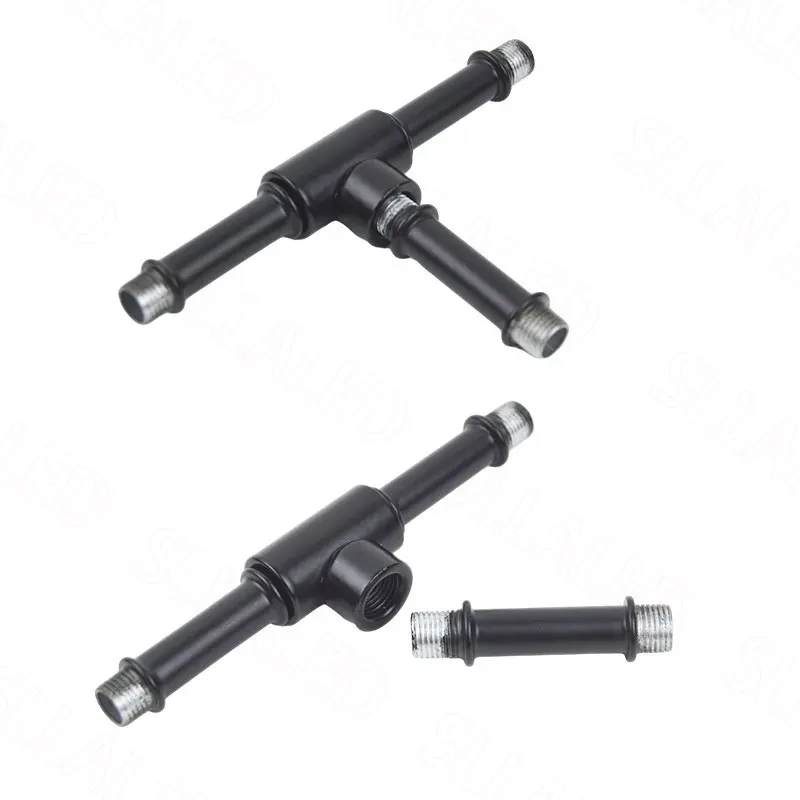M10 Tee Connector for Tooth Tube Hollow Rod Inner Teeth Lighting Accessories Connection Head Metal Thickened Material Led Lamp Accessories Thread Adapter Hollow Tube Nut