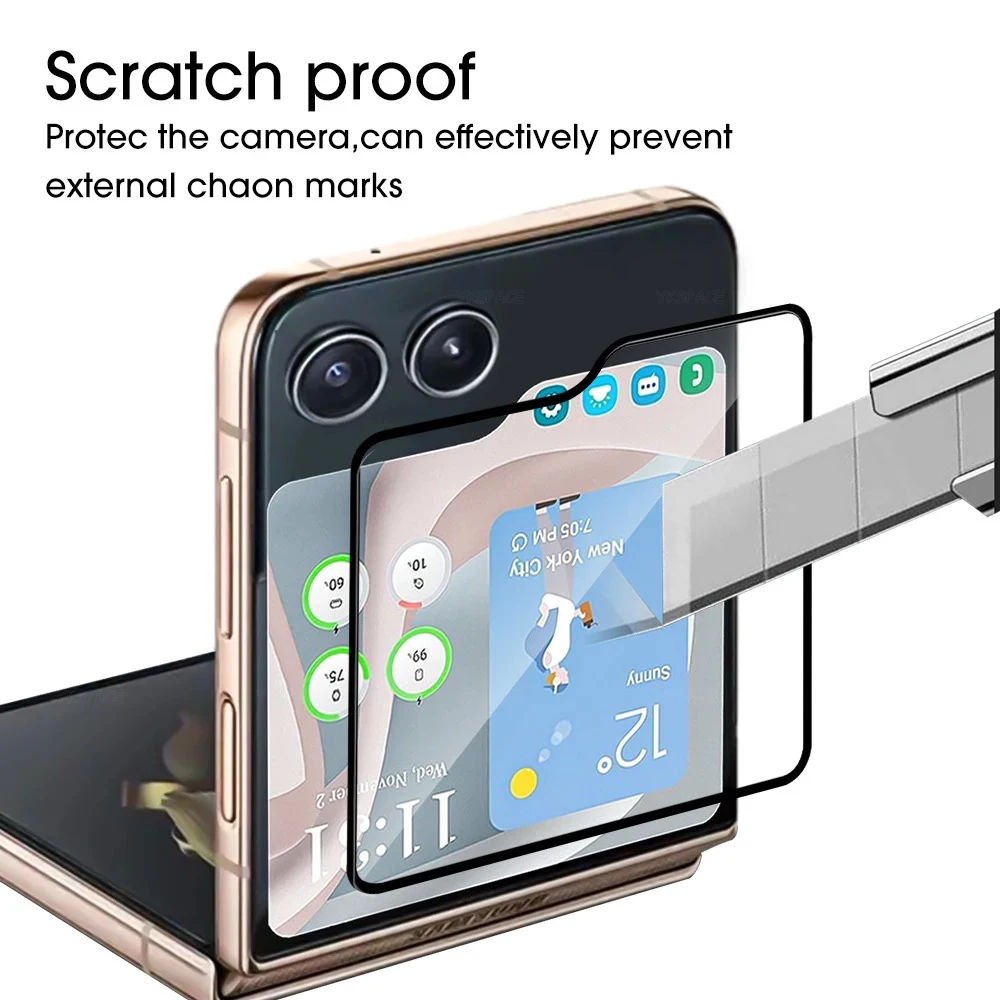 Anti-Spy Back Camera Lens Film & External Tempered Glass Screen Protector