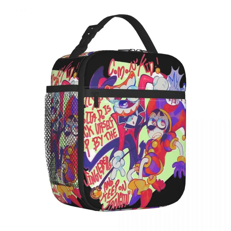 

Amazing Digital Circus Insulated Lunch Bag Bag Meal Container Pomni Jax Caine Tote Lunch Box Food Storage Bags School Picnic