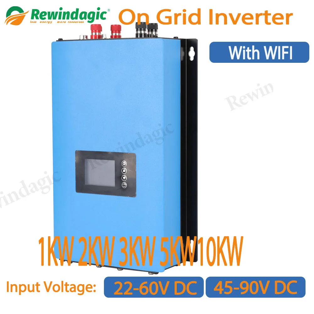 1Kw-10Kw Wind Mppt Power On Grid Tie Inverter Con Sensore Limitatore Onda Sinusoidale Pura 230V Per 24V 48V Per Generatore Di Turbine Eoliche