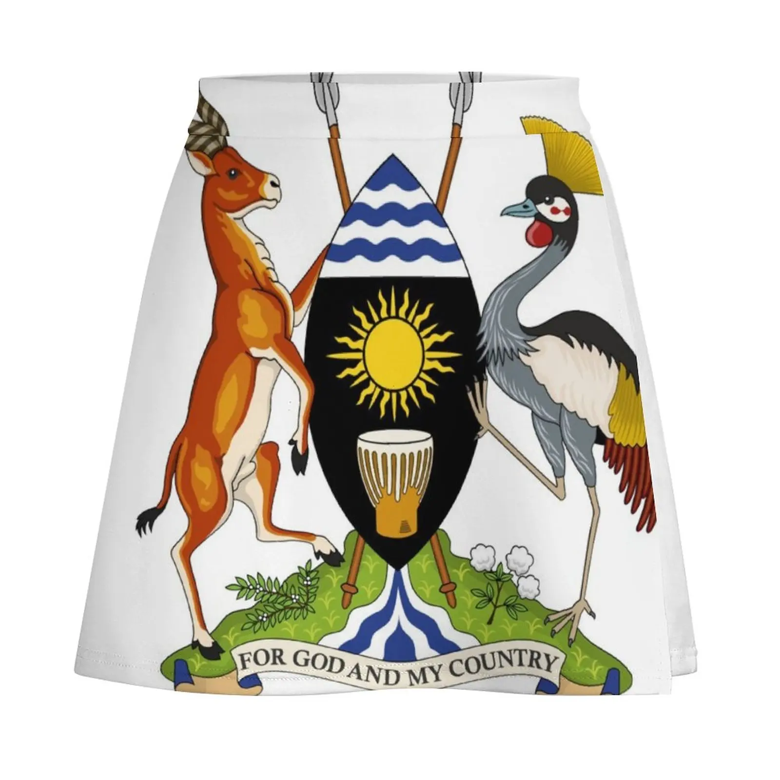 Coat of Arms of Republic of Uganda Mini Skirt Evening dresses women's clothing trend 2024 skirt set extreme mini dress