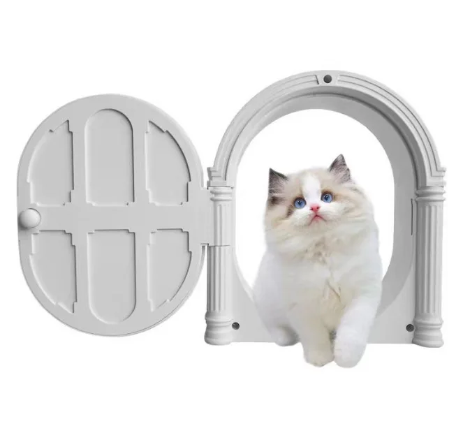 Cat Door Dog Doors Security Lock Controllable Switch Gate Puppy Kitten Hole House Safety Pet Supplies Crates Entry Fence