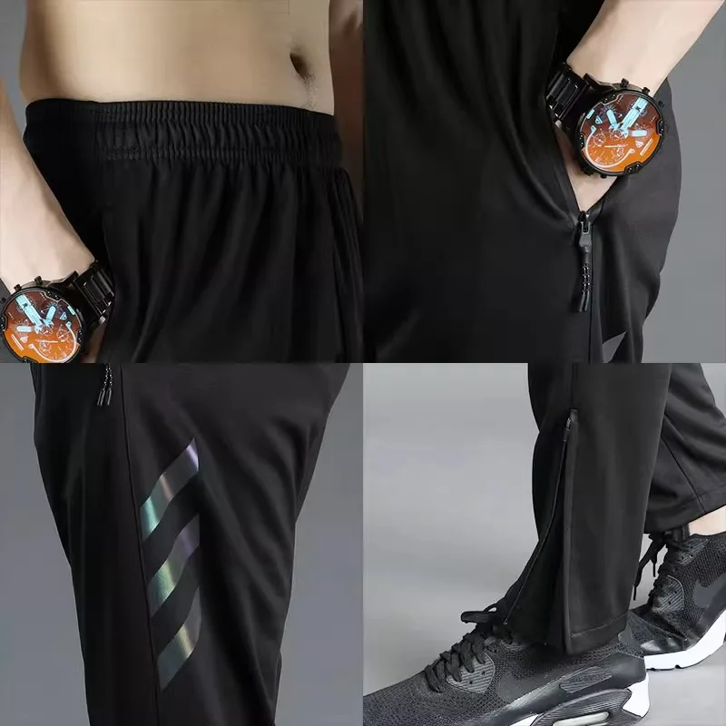 Running and Soccer Pants Men's casual sports pants Korean version trend loose fitting pants spring and summer football running fast drying pants