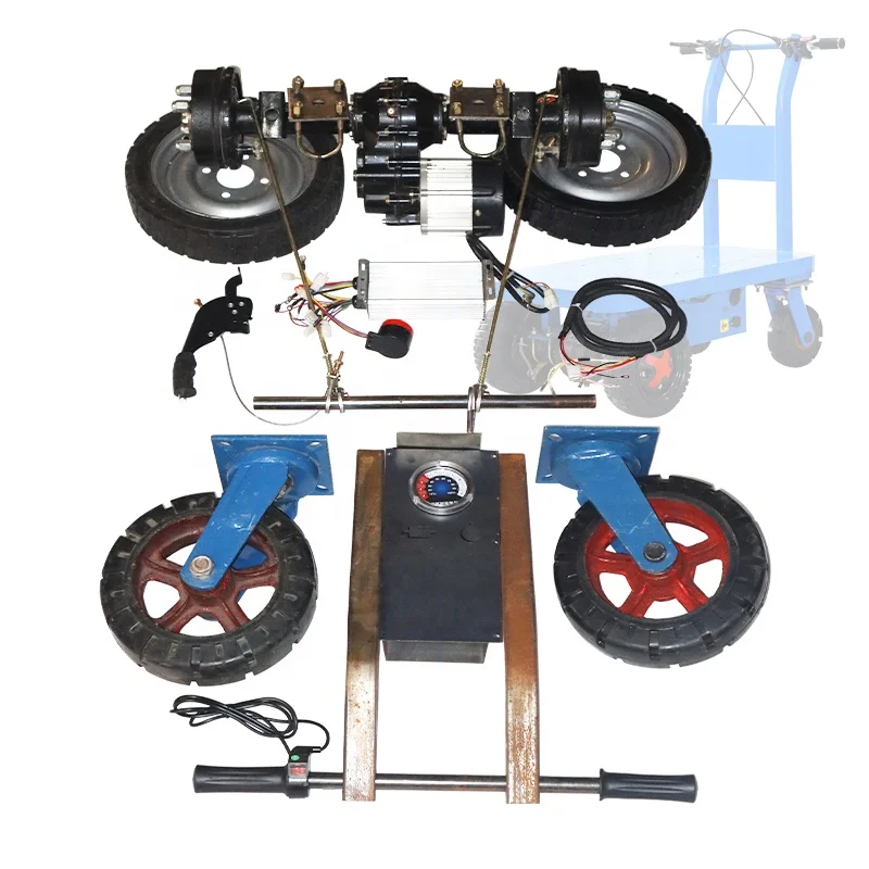 Electric flat trolley modification components rear axle 800w brushless