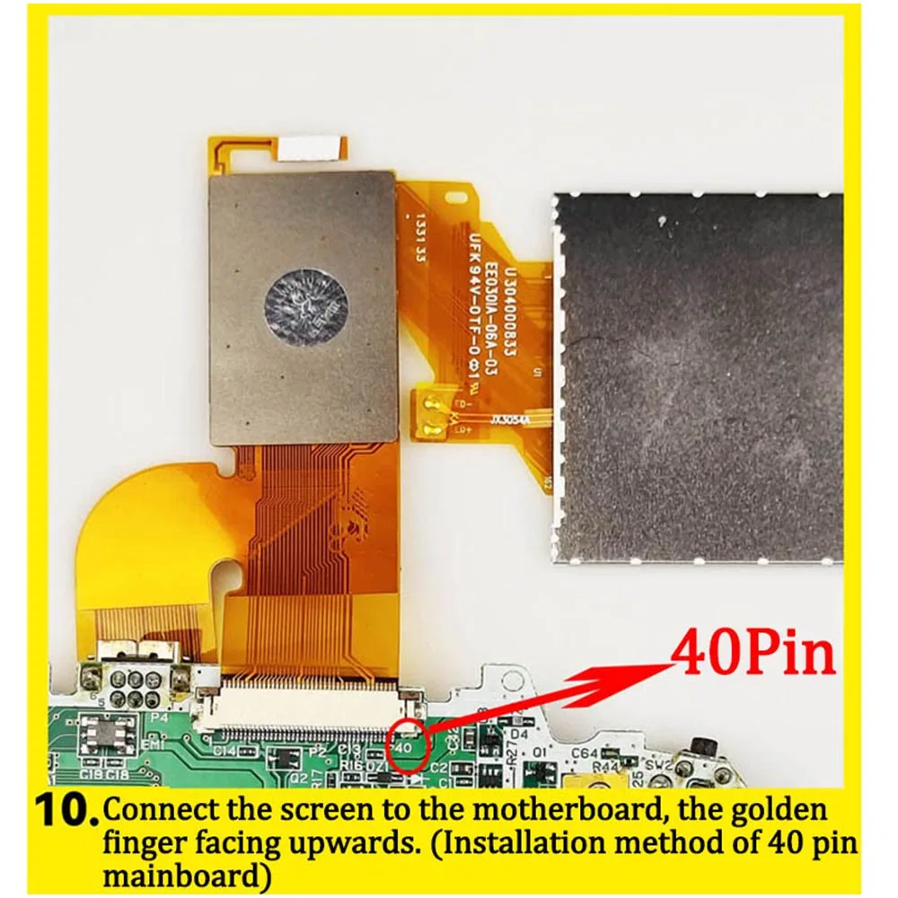 3.1 inch IPS V4 LCD Screen Replacement Kits With OSD Menu Function For Nintend GBA V4 15 Levels High Brightness