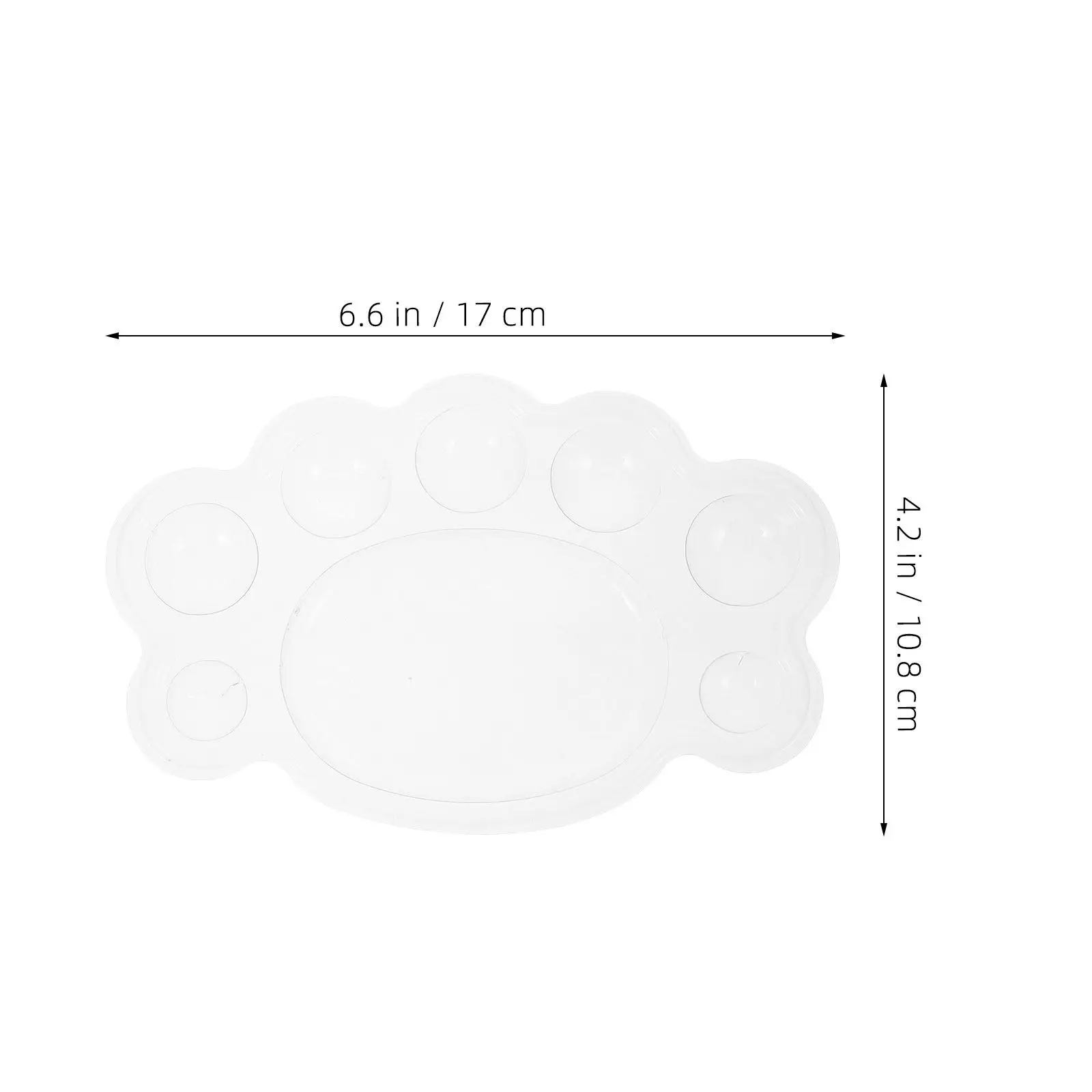 100Pcs 일회용 플라스틱 팔레트 수채화 그림용 휴대용 페인팅 트레이 야외 예술 혼합 색상 혼합 접시