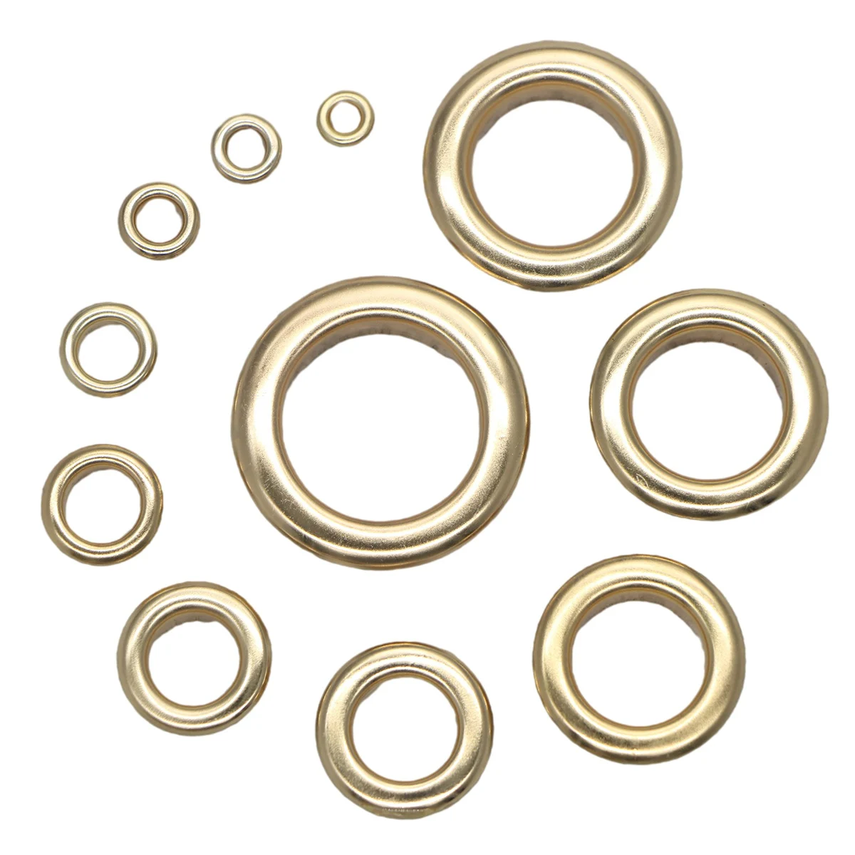 Eyelet Grommet Ring Eyelet Grommet Ring Kit Grommet Eyelet Kit Metal Eyelet Buttons Bright Gold Brass Eyelets Scrapbooking Accessories Knitwear Apparel Bags Shoe Light Gold 3 3.5 4 4.5 5 6 8 10 12 17 20mm
