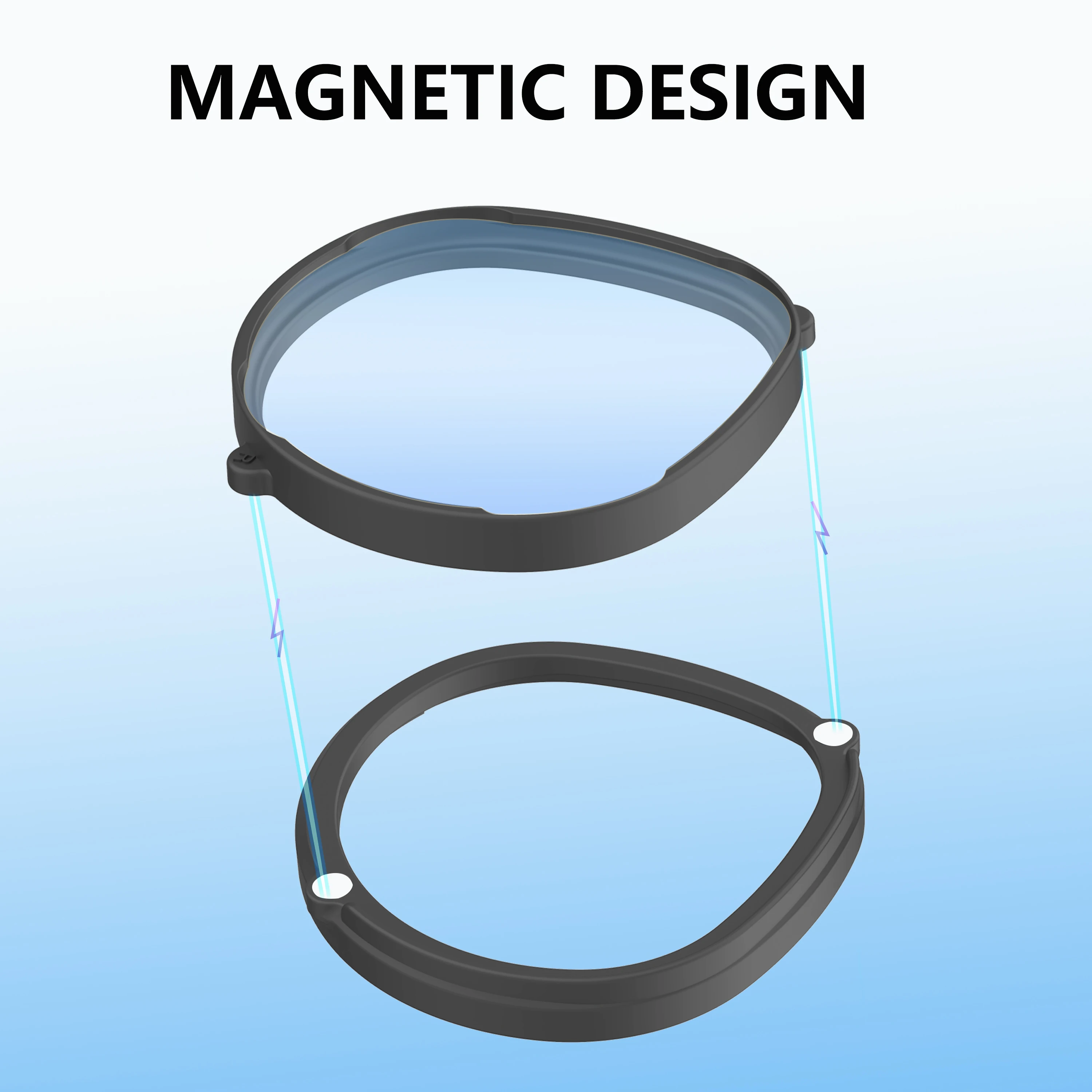 磁気フレーム付きVR処方メガネ,近視レンズ,アンチブルー,高解像度
