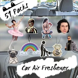 Car Air Freshener Rear View Mirror Accessories Car Scent Perfume Gift Meme Pendant Hanging Charm Car Decorations Fragrance Tree