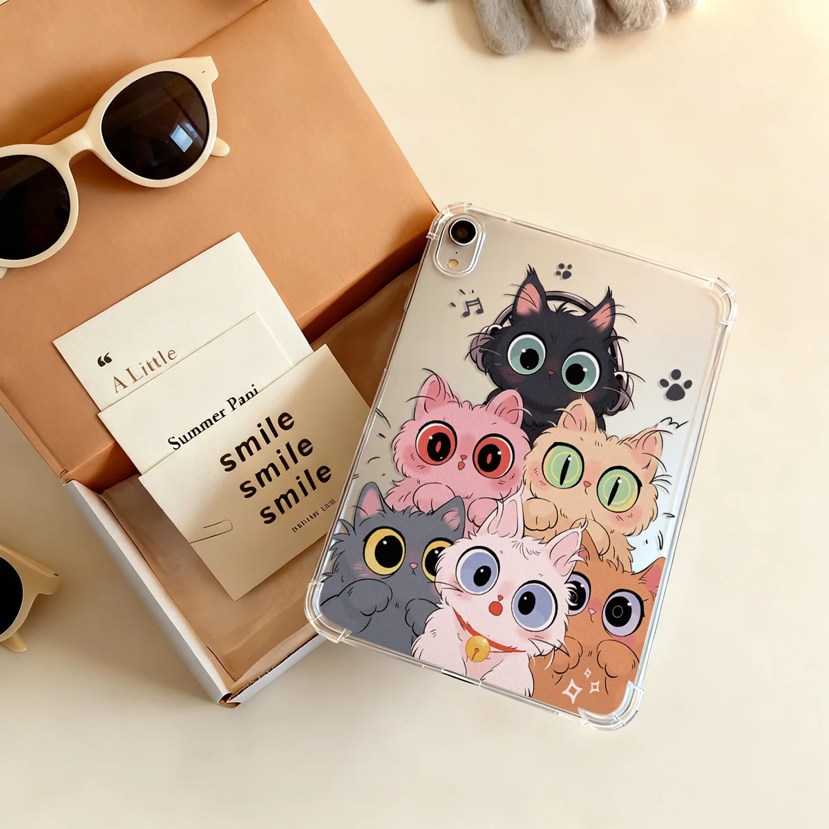 Adorable Silicone Cat Tablet Case - 8.7 Inch Universal Cover